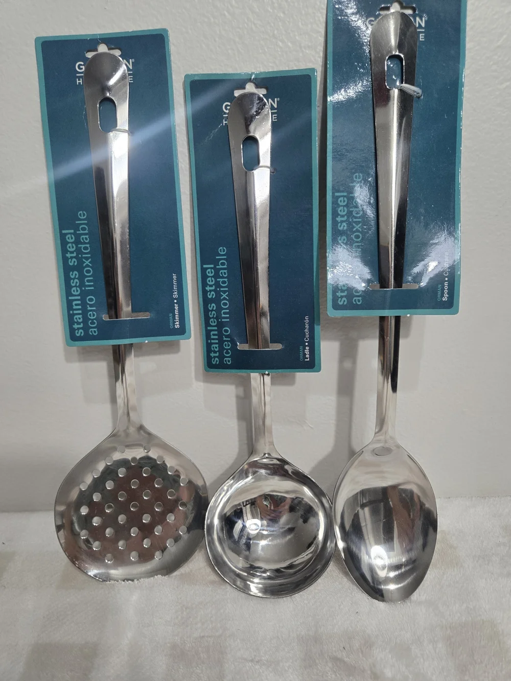 Gibson Home Orman Stainless Steel 3pc Serving Set Ladle Spoon Skimmer